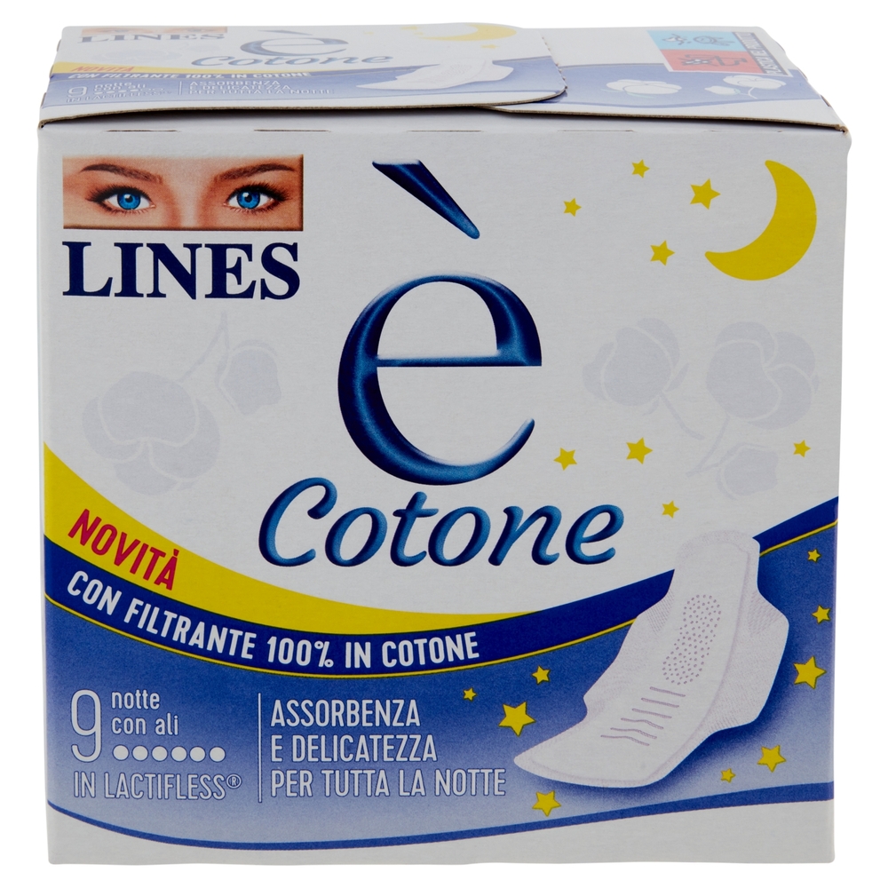 Lines è Cotone notte con ali 9 pz